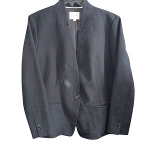 LOFT Classic Black Blazer Jacket Size 18